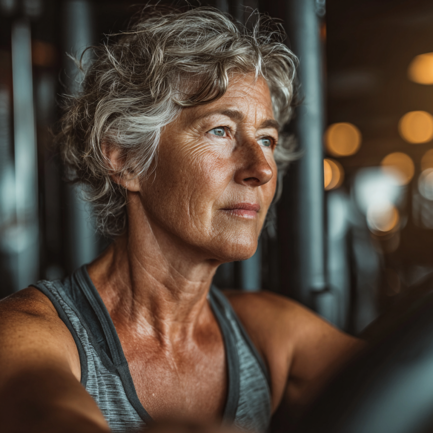 Seniori făcând exerciții de fitness